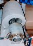 Вентилатор с турбина метална перка изнесен двигател страни за горещ въздух