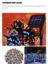 Комплект 50 светлини със соларен панел,7 метра,различни цветове,водоустойчиви