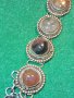 ХАЛЦЕДОН НЕФРИТ СТАРИННА САЧАНЕНА ОСМАНСКА ГРИВНА РЪЧНА МАЙСТОРСКА РАБОТА ФИЛИГРАН ГРАНУЛАЦИЯ 3964, снимка 4