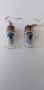 Дамски обеци с естествени цветя и аметист в мини бутилки. Бижута Луди гъби. Идея за подарък., снимка 1 - Обеци - 36253913