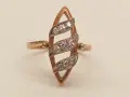 Руско злато. Пръстен с брилианти. , снимка 3