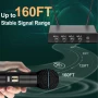 Depusheng R4 Караоке Безжични Микрофони Професионална 4-канална система нова, снимка 10
