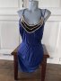 Туника, рокля, кралско Синьо, отворен гръб, снимка 3