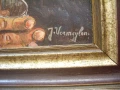 Стара картина ,масло върху платно., снимка 5