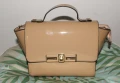 Красива бежова дамска чанта, изкуствена кожа, снимка 1