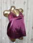 М Къса сатенена нощница бордо, снимка 5