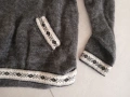 Ръчно изработен, сив пуловер от Перу 100% алпака 38 s m, снимка 4