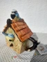 Прекрасен чайник къщичка със сини синигерчета Swineside Teapottery, снимка 2