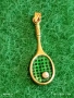Сребърен медальон във формата на Тенис ракета с Перла красив подарък за спортисти 22057, снимка 1