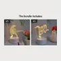 Холограмна 3D LED лампа-Динозавър, снимка 5