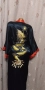 Сатенен халат с две лица черно и червено бродерия дракон , снимка 2
