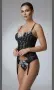 Луксозен черен комплект тип корсет COLLETTE COLLECTIONS с бродерия и еко кожа, снимка 8