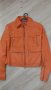 Оранжево яке естествена кожа Benetton , снимка 5