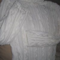 БЯЛО поло плетиво, снимка 4 - Блузи с дълъг ръкав и пуловери - 34835352