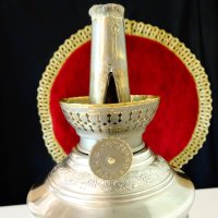 Газена лампа Кosmos Вrenner с картина Лорелай,калай. , снимка 2 - Антикварни и старинни предмети - 40951161
