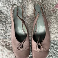 Обувки на ток, пепел рози, естествена кожа, 38 номер, снимка 1 - Дамски обувки на ток - 42625643