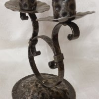 Свещник от ковано желязо – ръчна изработка, снимка 2 - Други - 42627839
