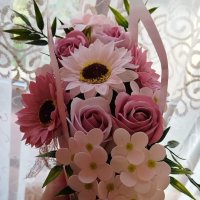 Страхотна чанта със сапунени цветя, снимка 5 - Подаръци за жени - 40305190
