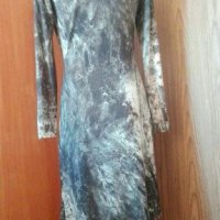 Стилна рокля от трико, в сиво и бяло🍀👗S,M🍀👗арт.864, снимка 2 - Рокли - 33955732
