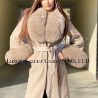 Дамски палта от кашмир, вълна и естествен косъм от лисица, снимка 8 - Палта, манта - 36041253
