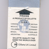 Ножчета за бръснене GILLETTE, 1 кутийка с 10 бр., снимка 2 - Антикварни и старинни предмети - 36312868