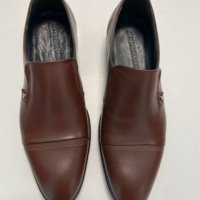 Мъжки официални обувки от естествена кожа - Кафяви - 40, снимка 2 - Официални обувки - 41606309