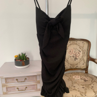 Черна рокля в размер XS, снимка 9 - Рокли - 44518637