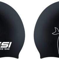 Комплект 2 шапки за плуване CRESSI черно/бяло + синьо/бяло, светло синьо/бяло + розово/розово, снимка 6 - Водни спортове - 44581614