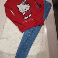 Лот клин+пуловерче Hello Kitty 8г., снимка 1 - Детски клинове - 38959869
