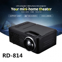 Мини видео проектор Led Projector ARD 814, снимка 2 - Плейъри, домашно кино, прожектори - 44699431