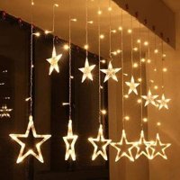 LED Завеса с коледни звезди, снимка 8 - Декорация за дома - 42553037