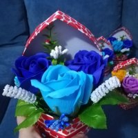 Сърца с ароматни съпунени рози , снимка 9 - Изкуствени цветя - 35643517