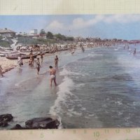 Картичка "Поморие - Плажът", снимка 1 - Филателия - 41670157
