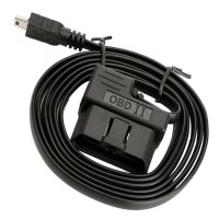OBD2 към Mini USB Мъжко Автомобилно Захранване OBDII Зарядно Адаптер Конектор 1.8м 7PIN-a OBD Кабел, снимка 2 - Навигация за кола - 41586508