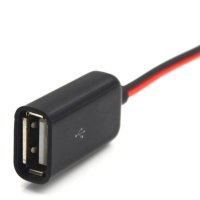 USB Женски Вход към 2 Крокодилски Клипси Адаптер 50 см Дължина на Кабела 5V Работно Напрежение 3-5A, снимка 6 - Навигация за кола - 41441276