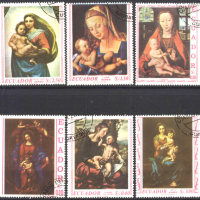 Клеймовани марки Живопис 1967 от Еквадор, снимка 1 - Филателия - 44837746