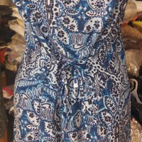 Тъничка и много лека рокля с пейсли принт в сини цветове, снимка 6 - Рокли - 41513309