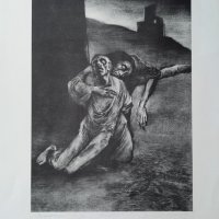 Картина, "Грешници", проф. Ст. Стоянов-Течи, 2002 г., снимка 1 - Картини - 42331376