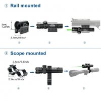 1867 Зелен прицел мерник лазер за лов оръжие, снимка 6 - Оборудване и аксесоари за оръжия - 35800477