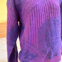 Лилав дамски пуловер, снимка 5 - Блузи с дълъг ръкав и пуловери - 44194707