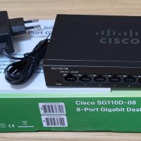Cisco SG 110D-08 8-Port Gigabit Switch, снимка 1 - Суичове - 41841856