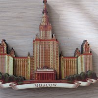 Автентичен дървен 3D магнит от Москва, Русия-серия-, снимка 2 - Колекции - 39248162