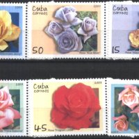 Чисти марки Флора Цветя Рози 2007 от Куба, снимка 1 - Филателия - 41307488