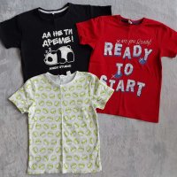 Комплект тениски за момче размер 6-8 години, снимка 1 - Детски тениски и потници - 40769369