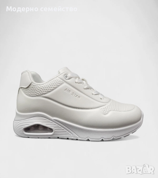 Дамски бели маратонки с връзки , снимка 1