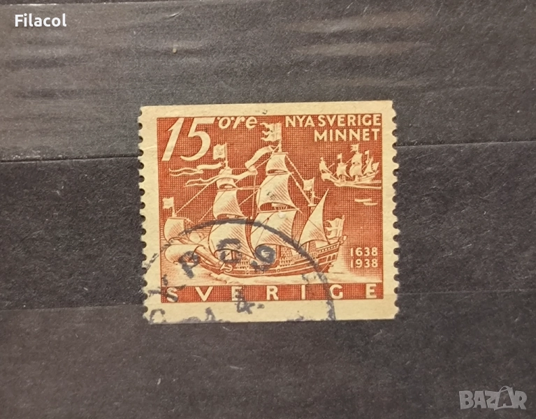 Швеция 1938 г. В чест на Нова Швеция, снимка 1