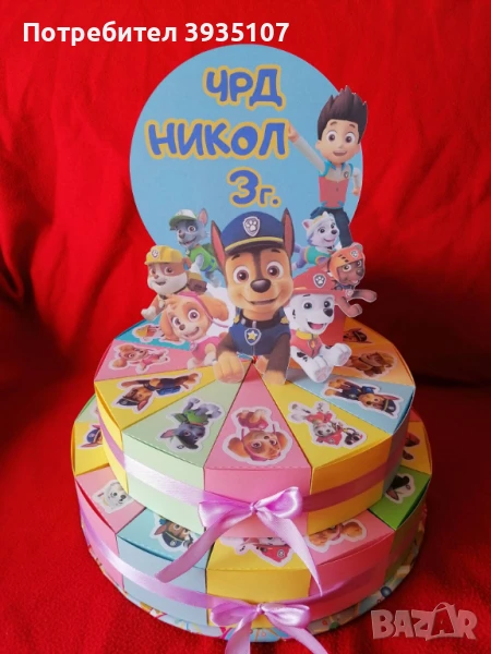 Картонена торта Пес патрул, снимка 1
