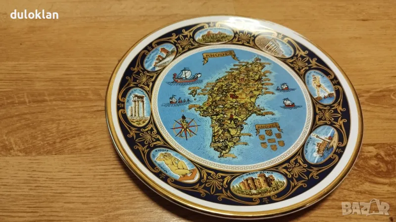 Красива порцеланова чиния от Родос-Гърция., снимка 1