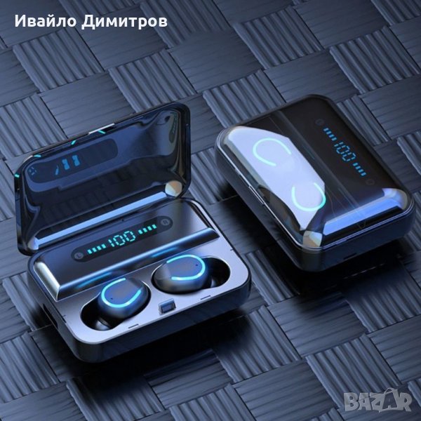 Безжични слушалки със сензорно управление TWS F9, Powerbank 2000 mAh, снимка 1