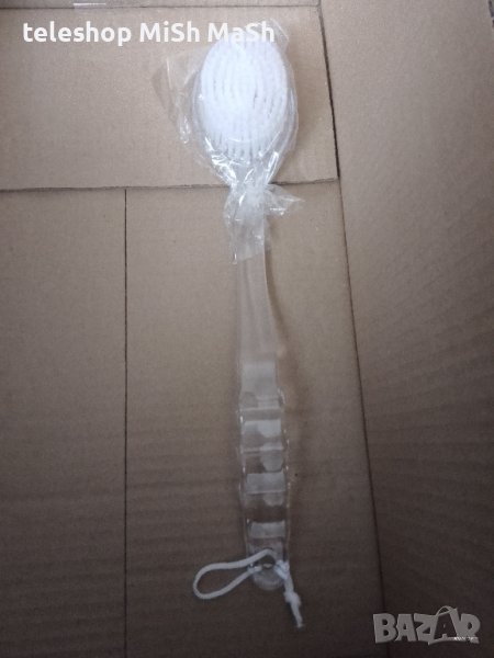 Масажна четка с мек косъм и дълга дръжка за търкане на гръб за Баня, снимка 1